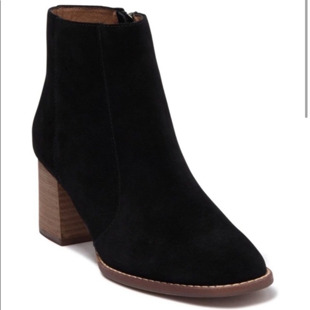 MADEWELL Bryce‎ Suede Chelsea Boot size 10 black dressy casual chunky heels